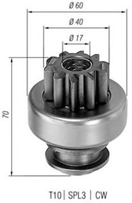 Pinion electromotor