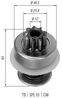 Pinion electromotor OPEL