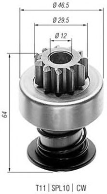 Pinion electromotor FIAT