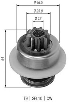 Pinion electromotor