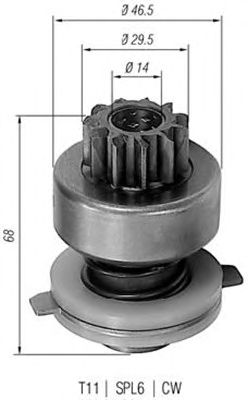 Pinion electromotor