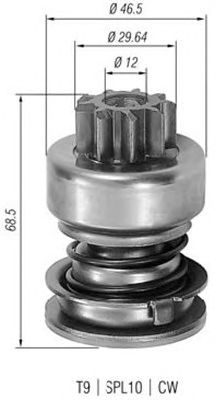 Pinion electromotor OPEL