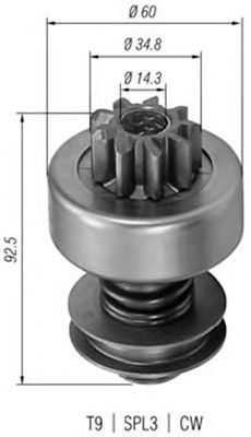 Pinion electromotor