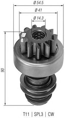 Pinion electromotor