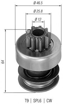 Pinion electromotor