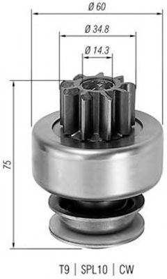 Pinion electromotor