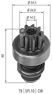 Pinion electromotor