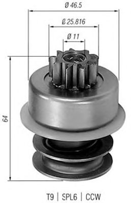 Pinion electromotor