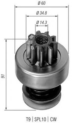 Pinion electromotor