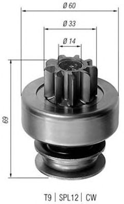 Pinion electromotor