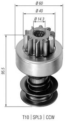 Pinion electromotor