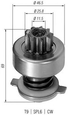 Pinion electromotor