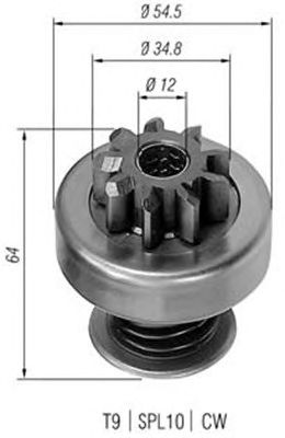 Pinion electromotor