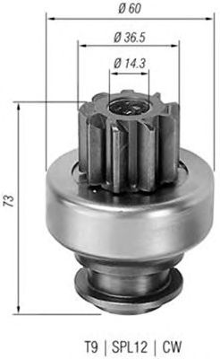 Pinion electromotor