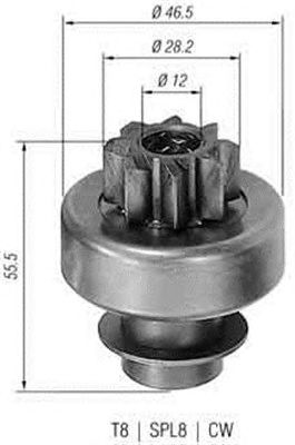 Pinion electromotor HYUNDAI