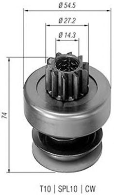 Pinion electromotor FIAT DUCATO 2,5D ROZ. 001 362 6