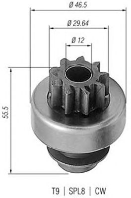 Pinion electromotor