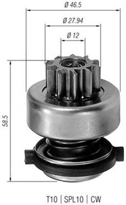 Pinion electromotor OPEL 1,7D ASTRA/VECTRA (Z=9)