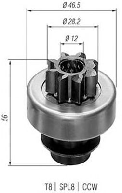 Pinion electromotor