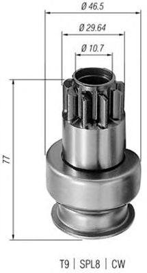 Pinion electromotor