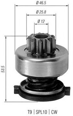 Pinion electromotor FIAT/OPEL/VW