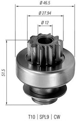 Pinion electromotor