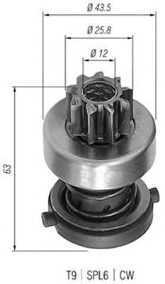 Pinion electromotor DAEWOO