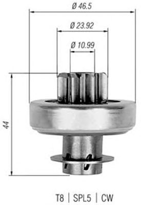 Pinion electromotor