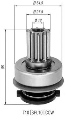 Pinion electromotor VW 2,4D T4 (AAB) (Z=10)