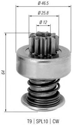 Pinion electromotor FIAT