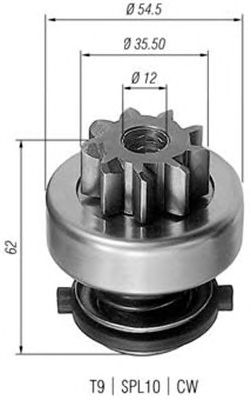 Pinion electromotor FIAT