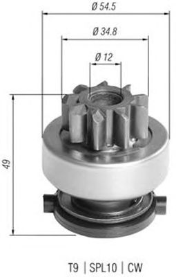 Pinion electromotor