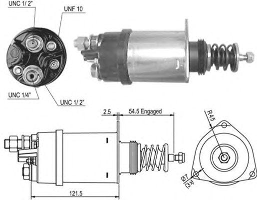 Solenoid, electromotor