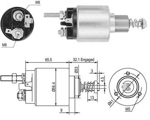 Solenoid, electromotor