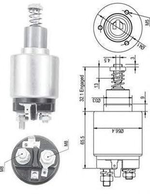 Solenoid, electromotor VW