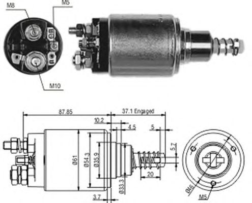 Solenoid, electromotor