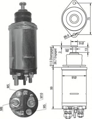 Solenoid, electromotor