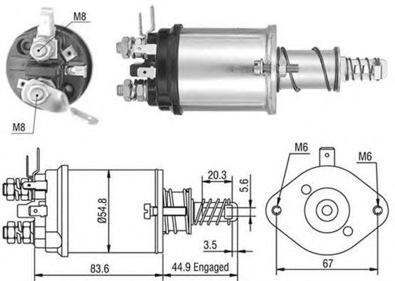 Solenoid, electromotor