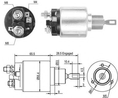 Solenoid, electromotor