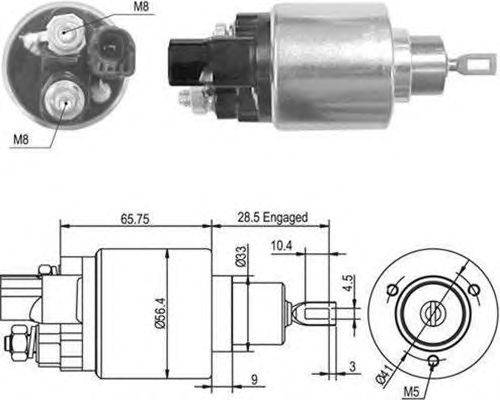 Solenoid, electromotor