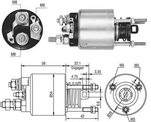 Solenoid, electromotor